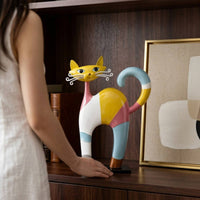 Cartoon Feline Figurine Gift House Decoration Long-Lasting for Stage Performance