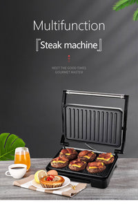 Neutral Color Box Steak Grill and Panini Breakfast Maker with 180-Degree Flat Press, EU Plug