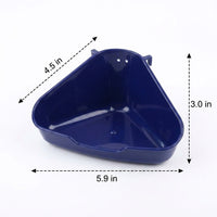 Triangular Bunny Litter Tray and Corner Toilet, Compact Bunny Litter Box for Chinchilla and Guinea Pig, Easy Clean 11.5x11.5x15cm Size