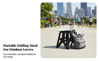 Foldable Design Telescopic Stool Lightweight Folding Seat Built-in Handle Portable Furniture Quick Setup for Outdoor lovers, journeyers, Fishing, journeying, journey, Camping