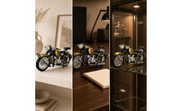 Alloy Motorcycle Model Interactive Retro Motorcycle Model Mini for Adults, Office