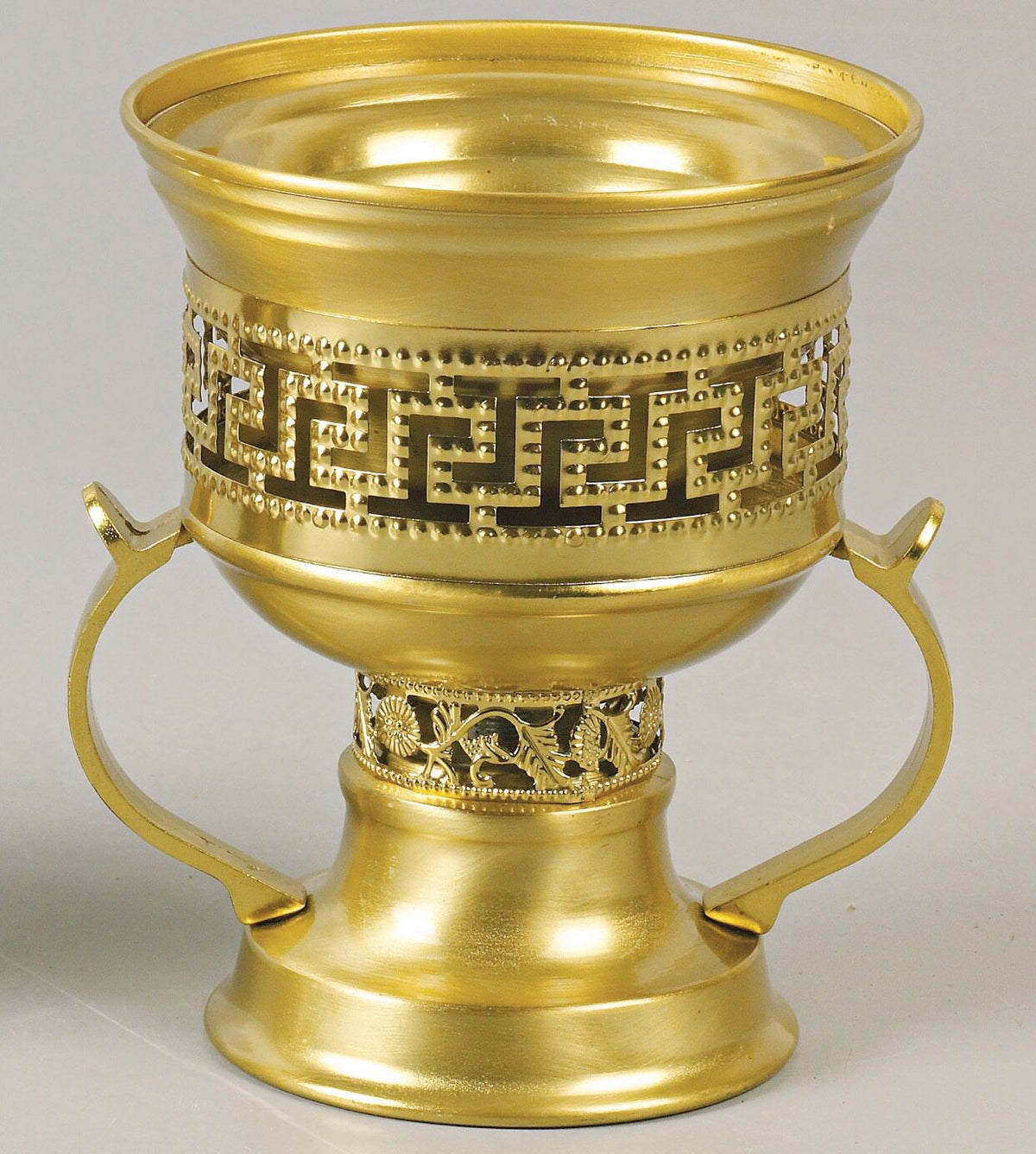 Gold-tone incense holder with curved side supports