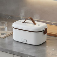 Dual Use Car Heated Lunch Box Easy to Carry Handle Stainless Steel Heating Lunch Box BPAsafe for Drivers, Commuters, Travel, Office