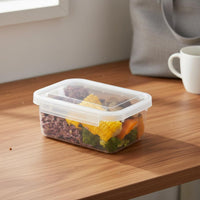 Portable Airtight Food Storage Container Set Space-Saving Freezer Storage Box Included Plastic Food Box with Lid Transparent