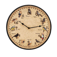 Wall Clock with Bird Design Outdoor Clock with Bird Dial Decorative for Homeowners, Gardeners, Garden, Porch, Backyard
