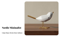 Gift Idea Origami Bird Figurine Minimalist Design Nordic Bird Statue Artistic Accent for Entrance Hall, Living Room, Bookshelf