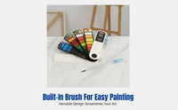 Fan-Shaped Watercolor Paint Set, 24 Colors, Portable Watercolor Kit with Brush, Opaque Watercolor, Student Art Supplies