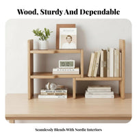 Expandable Book Rack Extendable Design Adjustable Book Organizer