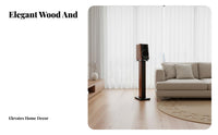 2 Pieces Sturdy Construction Floor Speaker Stand Heavy Duty Wooden Speaker Stand Anti-Slip Pads Studio Monitor Floor Stands Shock Absorbing for Audiophiles, Home Theater Enthusiasts, Listening Room