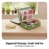 600D Material Organizer Bag Portable Top Handle Shoulder Strap Binding-Binder Organizer