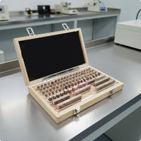 Accurate Gauge Block Set with Wooden Case Workshop-Grade Precision Gauge Block Set Rectangular Tooling Corrosion-Resistant for Inspection Rooms