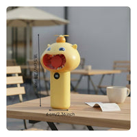 Long Battery Life Capybara Handheld Fan Strong Wind Output Rechargeable Cartoon Fan Lightweight Personal Appliance Digital Display for Outdoor