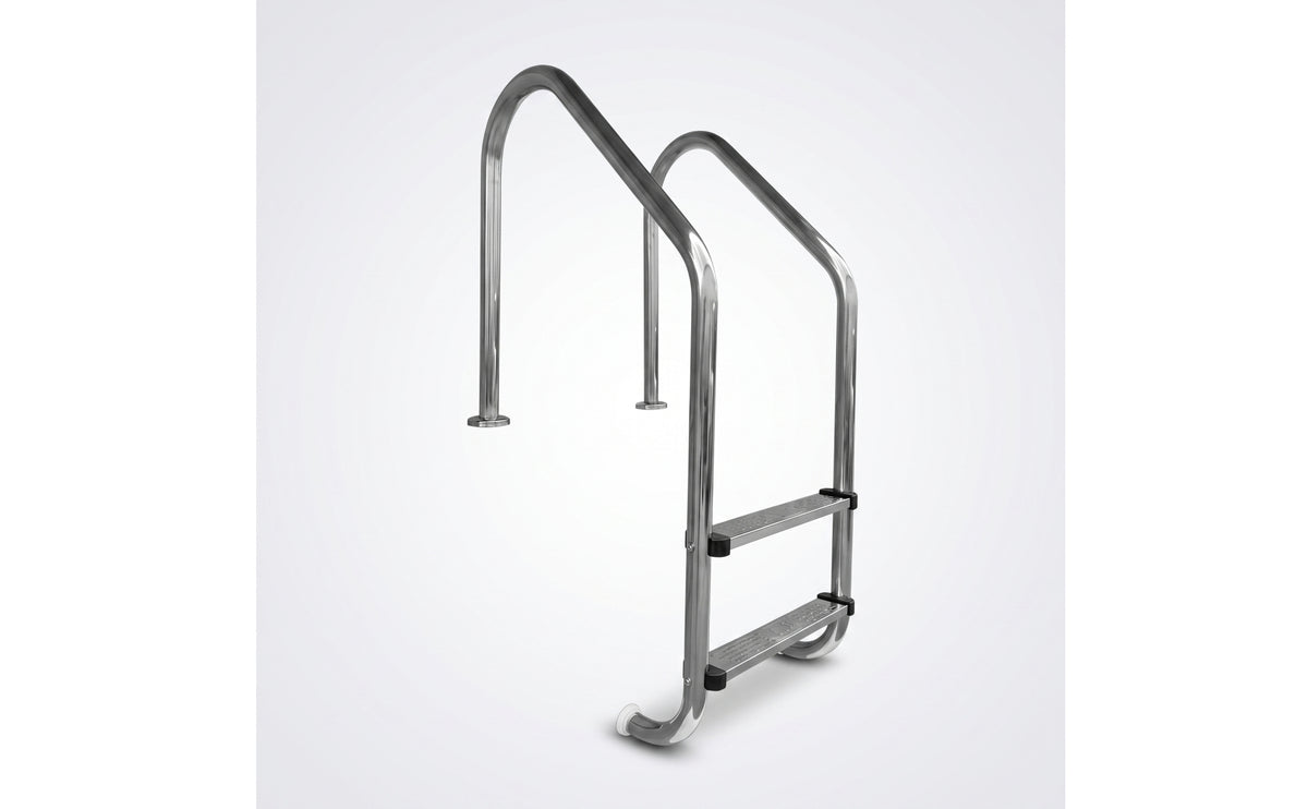 Stainless Steel Pool Ladder Long-Lasting 2-Step Pool Ladder Entry System Sturdy Stable for Thermal Pool