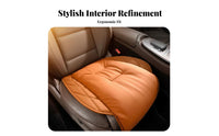 Nappa Leather Cushion Four Seasons Use Universal Pad Full Back Support Leather Driving Cushion for Commuters, Families, Long Drives