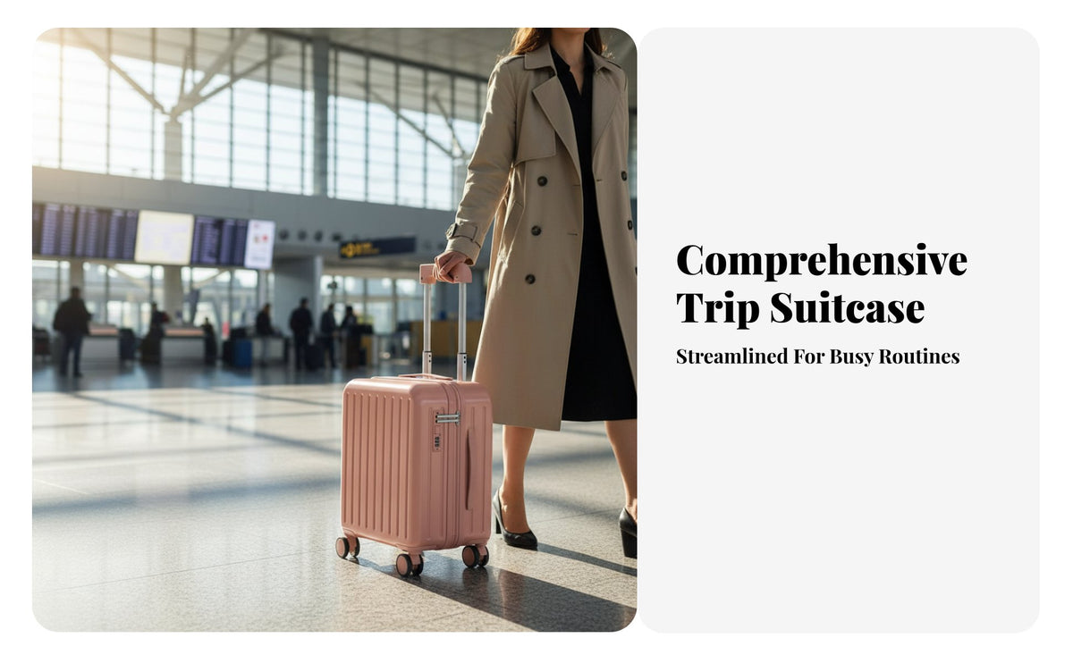 360-Degree Wheels Front-Opening Carry-on Combination Lock Trolley Case Lightweight Wheeled Luggage Airline Approved for Frequent Flyers, Vacationers, Business Professionals, Airport, Vacations, Short Getaway Getaways, Train Journeys