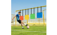 4 Pieces Soccer Markers with Straps Practical Soccer Target Boards High Visibility Square Target with Straps for Coaches