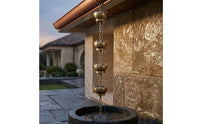 Openwork Flower Rain Chain Soothing Sound Gutter Rain Chain Rust-Resistant Outdoor Decor Anti-Corrosion