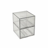 Transparent Design Stackable pharmaceuticals Drawer Pull-slide-out & Design Multitier Storage Box adaptable Desktop Container space-saving Size for Office Workers, Families, Bedroom, Bathroom, Dorm Room, Kitchen