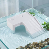 Textured Reptile Hide Turtle Basking Resting Spot, Multi-Functional Aquarium Caves and Hides, Polypropylene Resting Shelter with Feeding Area