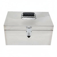 Heavy-Duty Combination Lock Box Large Capacity Portable Safe Box with Handle Lockable Case Donation Slot for Business Owners, Event Organizers, Office, Market Stall, Retail Shop, Dorm Room