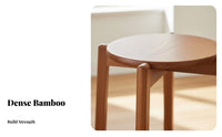 Space-Saving Stackable Round Stool Minimalist Design Backless Seat Long-Lasting Construction Household Furniture Stable for Families, Homeowners, Students, Dining Room, Kitchen, Small Apartments, Party
