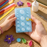 3-Row Paper Quilling Half-Sphere Shaping Tool with Numbered Guide for DIY Craft