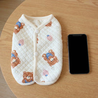 Dog Vest and Cat Vest Pet Outfit Dog Sweater, Quilted Warm Unisex Casual Style Small Dog Clothes with Buttons for Puppy and Kitten
