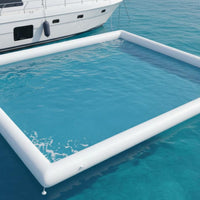 Wear-Resistant Inflatable Yacht Slide Quick Inflation & Deflation Floating Sea Slide Compact Storage Water Sports Equipment Sturdy Molded Handles for Ocean, Lake