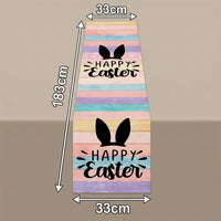 Easter Table Runner Festive Design Bunny Gnome Table Runner Lively Printing Studio Decoration for Party Hosts, Homeowners, Kitchen, Home