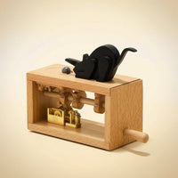 musical box with Open Compartment Manual Hand Crank musical box Nostalgic Decor for Desk