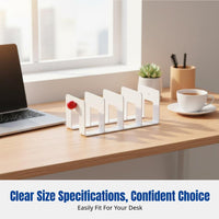 Minimalist Acrylic Bookend, Desktop Document Organizer, Stylish Book Holder for Office, Study
