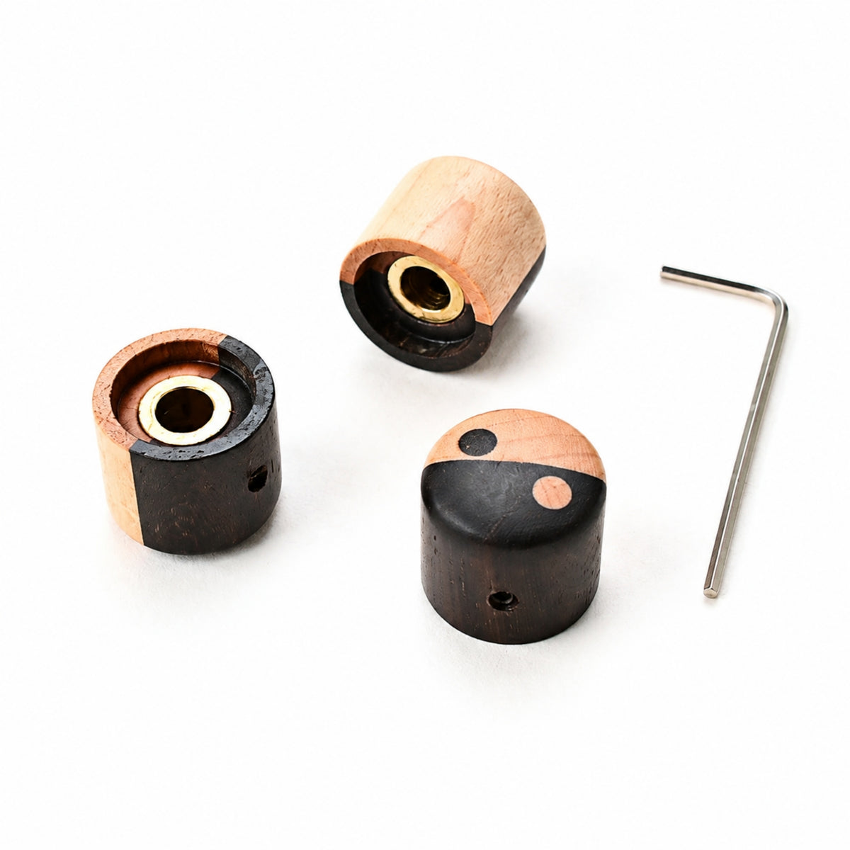 Guitar Knobs with Brass Insert Easy to Install Wooden Guitar Knob Wear-Resistant Potentiometer Knob for Guitarists, Luthier, Instrument Repair