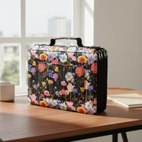 384 Slot Pencil Holder Individual Elastic Slots Large Capacity Pencil Organizer Floral Print Pen Case for Students, Artists, Travel