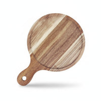 Integrated Handle Handled Serving Board Hanging Hole Wooden Serving Board Natural Wood Grain Dining Accessory Shallow Profile