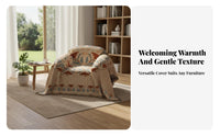 Multi-Purpose Decorative Chair Blanket Soft and Comfortable Patterned Armchair Slipcover Stylish Patterns for Bedroom, Study, Outdoor Picnic
