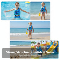 Crotch Strap Swim Flotation Vest Buckle Closures for Swimming, Water Play