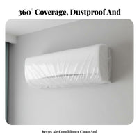Air Conditioner Cover Dustproof Transparent Film Cover Thickened & Sturdy Versatile Appliance Wrap for Movers, Moving, Bedroom
