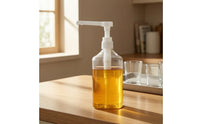 Syrup Bottle with Pump Portionmeasured Syrup Dispenser with Pump Clear for Baristas, Kitchen
