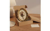 Ornate Oval Picture Frame Hand Crafted Vintage Oval Picture Frame for Entryway Decor