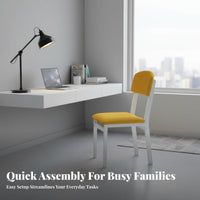 4 Pieces Easy To Clean Modern Dining Chair Thickened Seat Board Simple Backrest Chair Anti-Slip Foot Pads Restaurant Stool Welded Support Bar for Homeowners, Families, Business Owners, Cafe, Home, Hotel