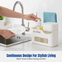 Soap Dispenser, Press Storage Box, Towel Rack Organizer, Modern Bathroom Kitchen Countertop