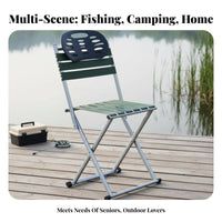 Foldable Portable Fishing Stool foldable Design Folding Chair space-saving Outdoor Furniture Lightweight for Anglers, Fishers, Camping, Hiking, exploring, Gardening