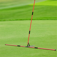Alignment Golf Swing Training Aid Adjustable Golf Swing Guide with Rods Instant Feedback Equipment Muscle Memory for Golfers, Beginners, Practice Mat