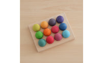 Child-Centered Counting Tray with Wooden Balls Educational Wooden Balls with Tray Fine Motor Sorting and Matching Toy Toddler for Toddlers, Preschoolers, Teachers, Homeschool, Playroom, Classroom