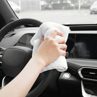 6 Pack Microfibre Towel and 30cm x 70cm Microfibre Cloth, 300 GSM Plain Weave for Car Washing, Absorbent Detailing and Household Cleaning Use