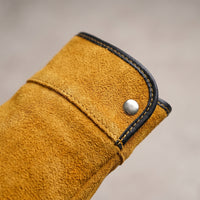 Leather Soldering Sleeves Suede Soldering Arm Sleeves Long Adjustable for Welders, Metalwork, Workshop