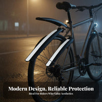 Front and Rear Bike Fenders Wide Coverage Front and Rear Cycle Fenders Cycle Mudguard Set Streamlined Shape for Commuters