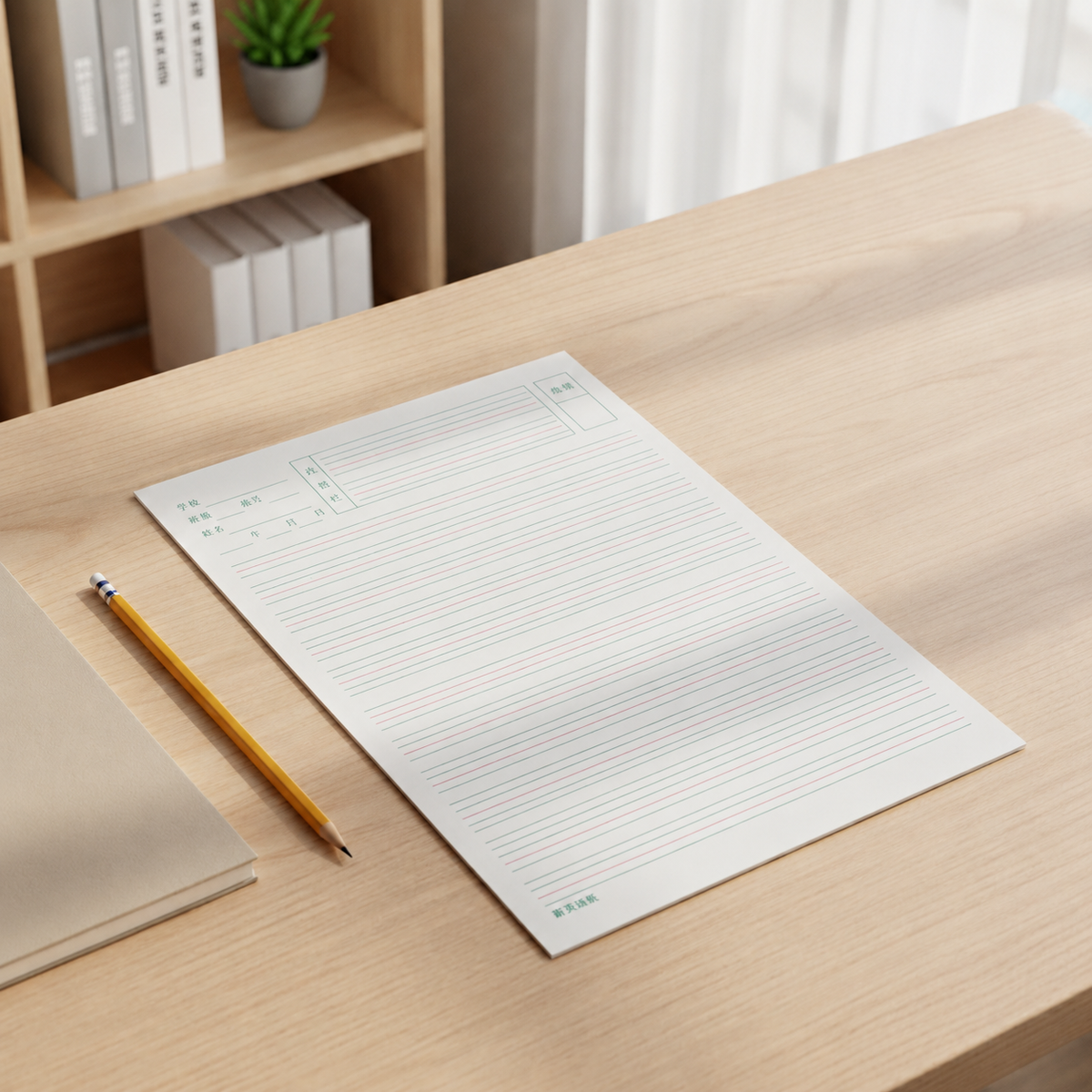 A4 Lined/Blank Exercise Paper for Students - Math, English, Composition, Scratchpad