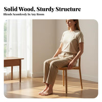 Ergonomic Design Solid Wood Rattan Chair Mortise and Tenon Joinery Rattan Dining Chair Easy to Clean Household Furniture Polished Rounded Border S for Restaurant Owners, Interior Designers, Living Room, Bedroom, Home Office, Lounge