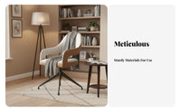 Comfortable Seating Upholstered Swivel Armchair Luxury Aesthetic Dining Chair Modern Design Indoor Furniture High-Resilience Cushion for Design Enthusiasts, Interior Designers, Restaurant, Meeting Room, Reception Area, Kitchen